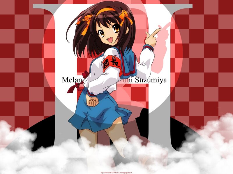 Anime Girl Pointing — Red