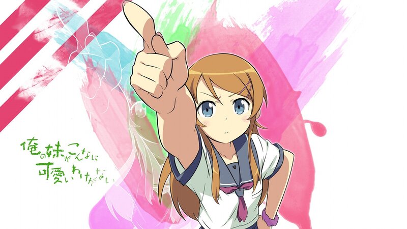 anime girl pointing up