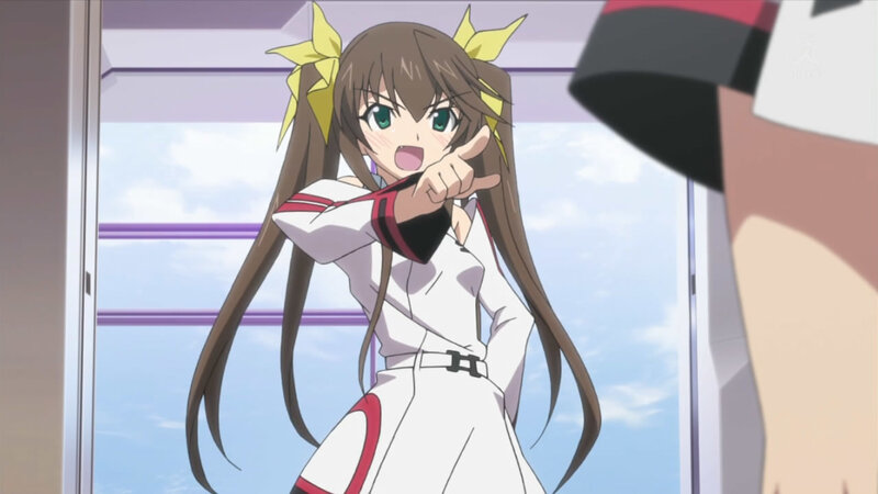 Anime Girl Pointing — White