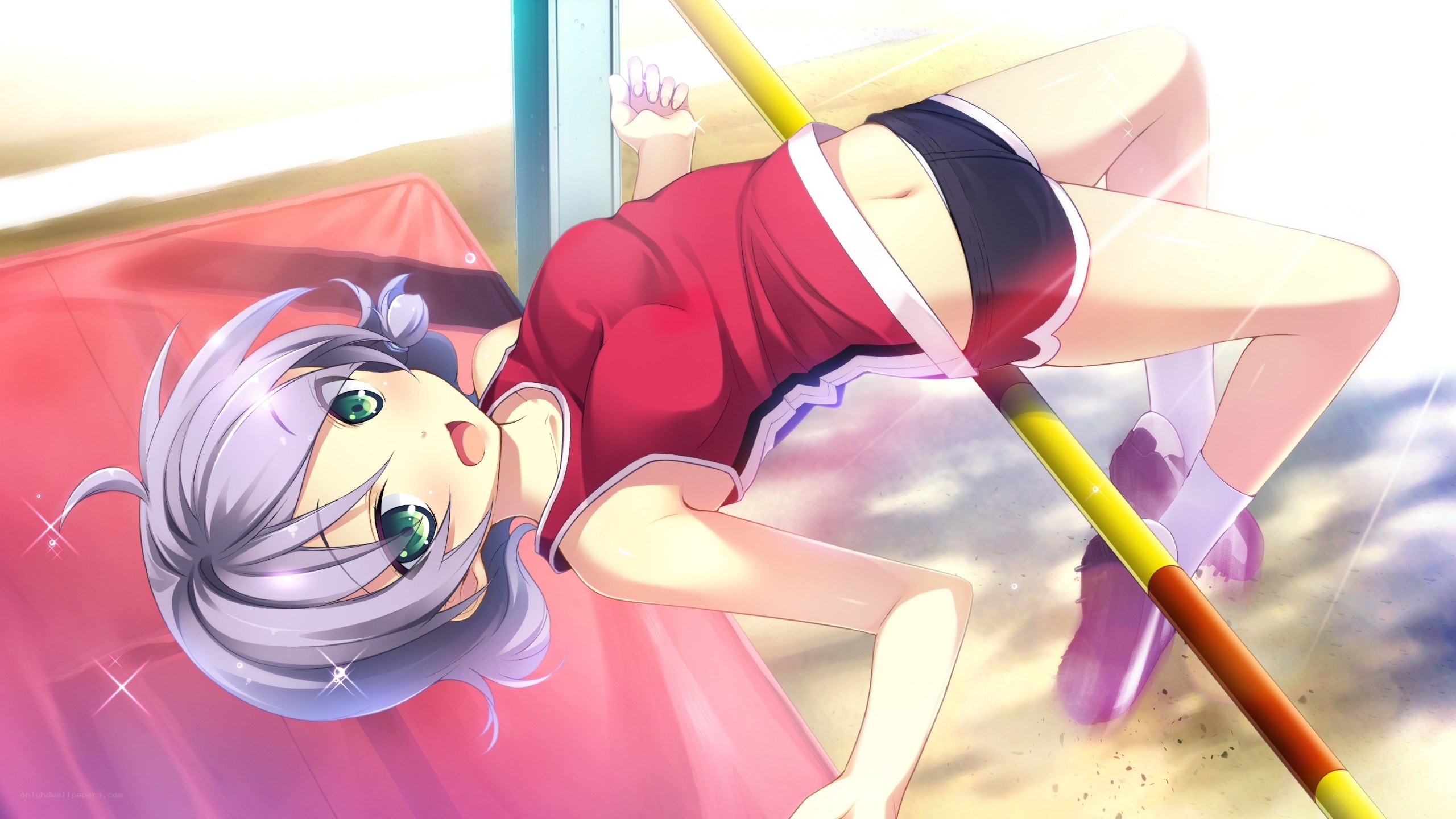 anime girl pole vaulting