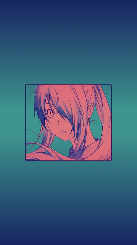 Anime Girl Portrait — Blue