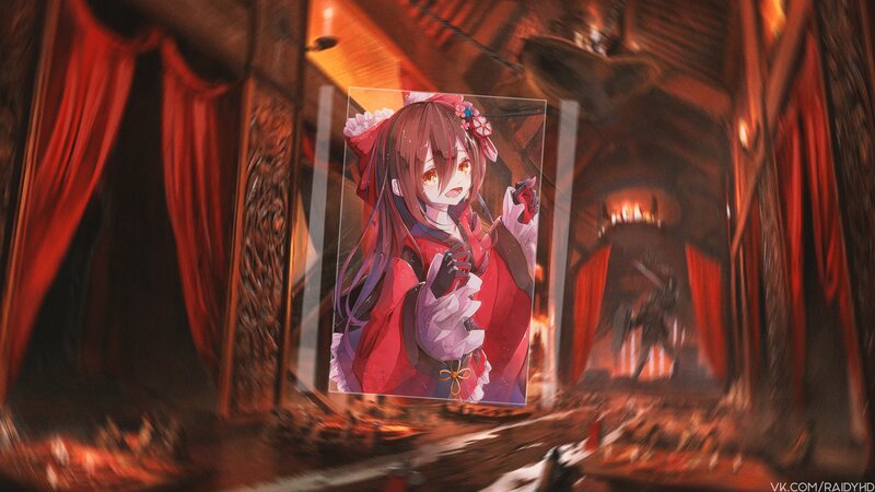 Anime Girl Portrait — Red
