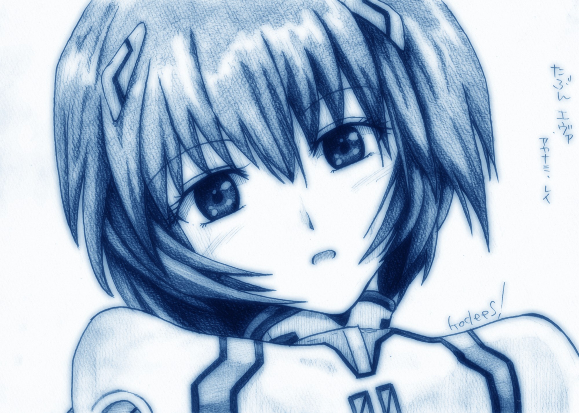 anime girl portrait sketch