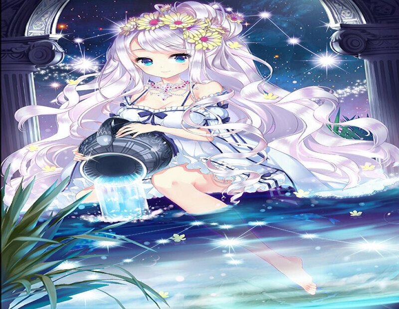 Anime Girl Pouring Water
