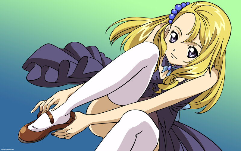 anime girl putting on shoes