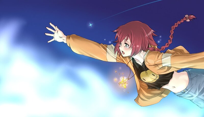 Anime girl reaching for a star