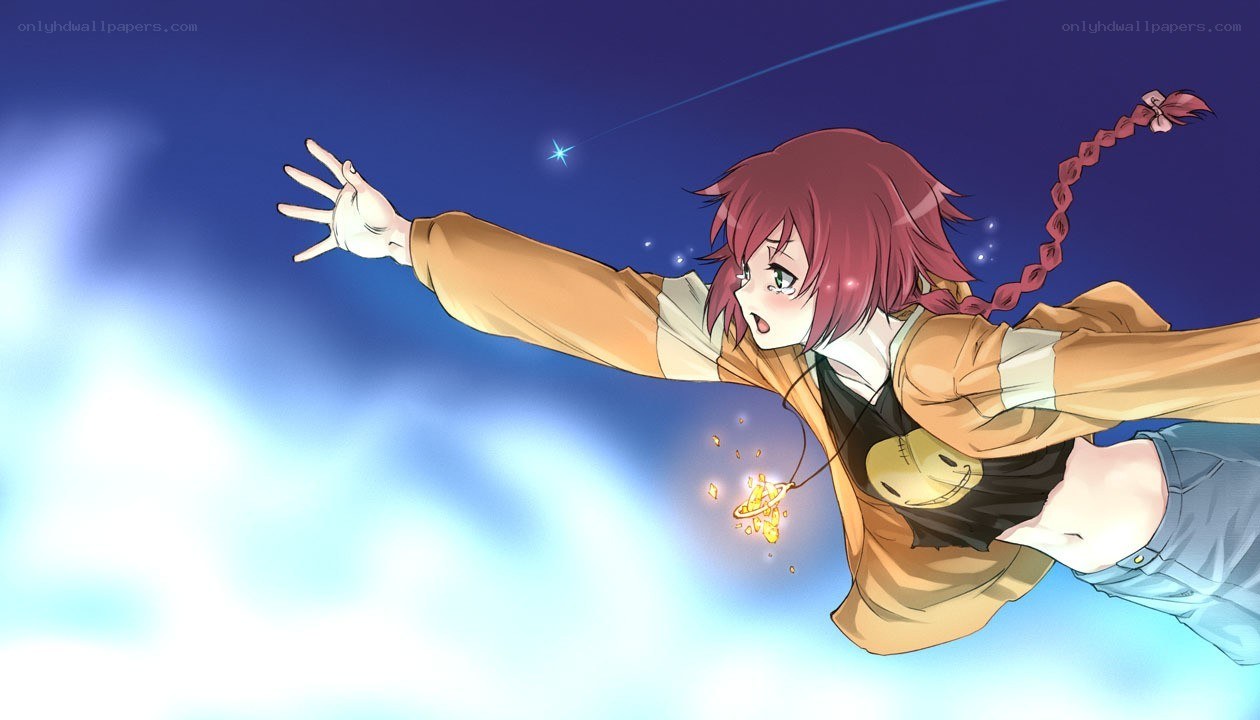 Anime girl reaching for a star
