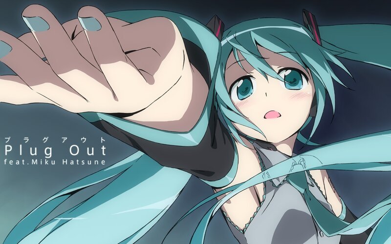 Anime Girl Reaching Forward — Blue, Dramatic, Night