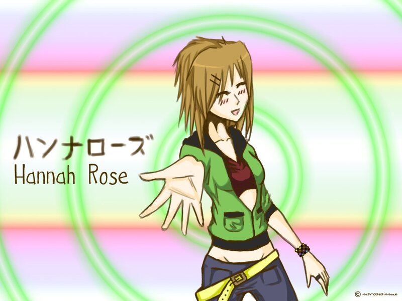 Anime Girl Reaching Forward — Green