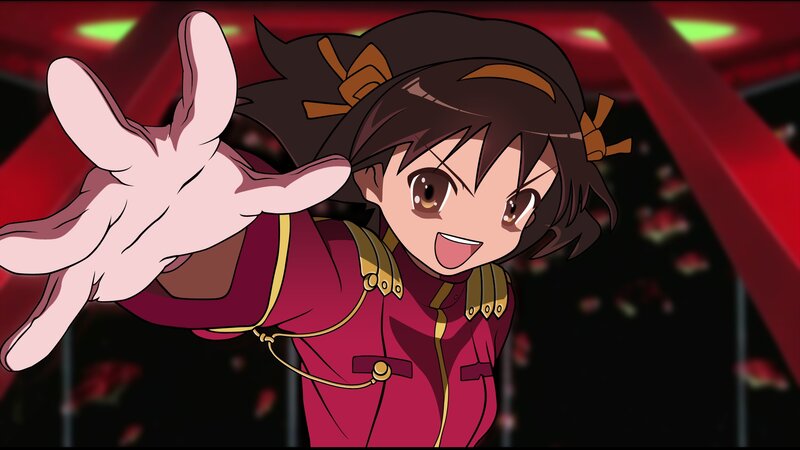 anime girl reaching forward