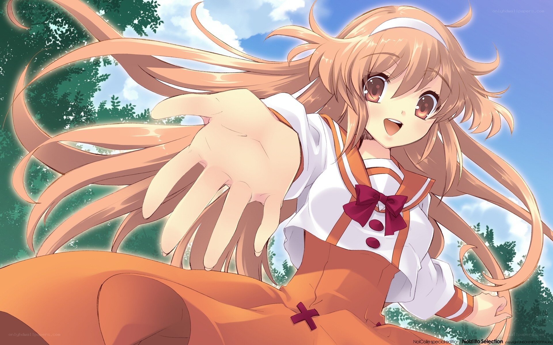 anime girl reaching out