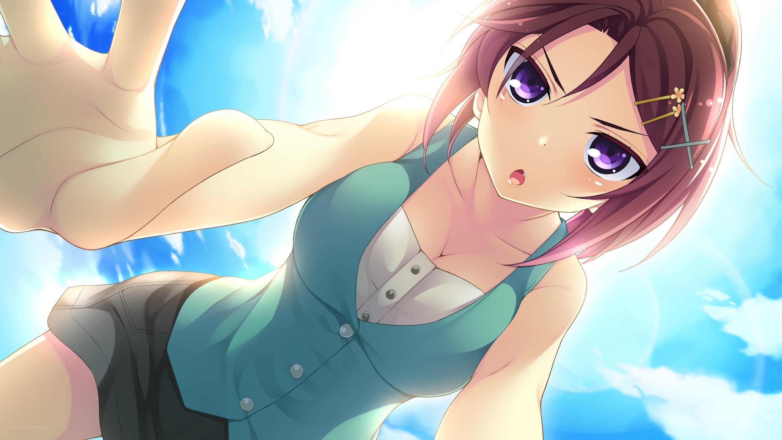anime girl reaching out