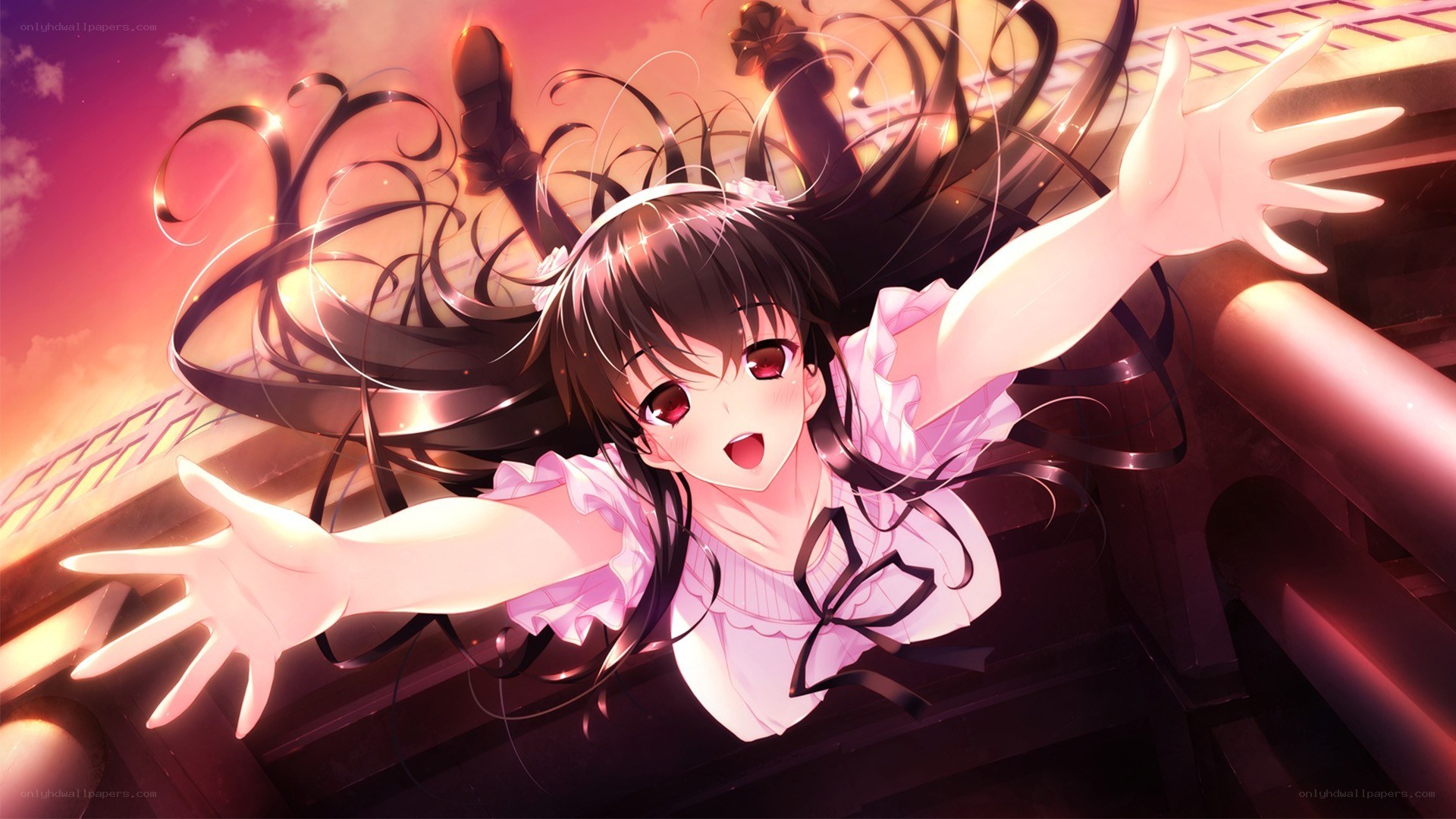 anime girl reaching out