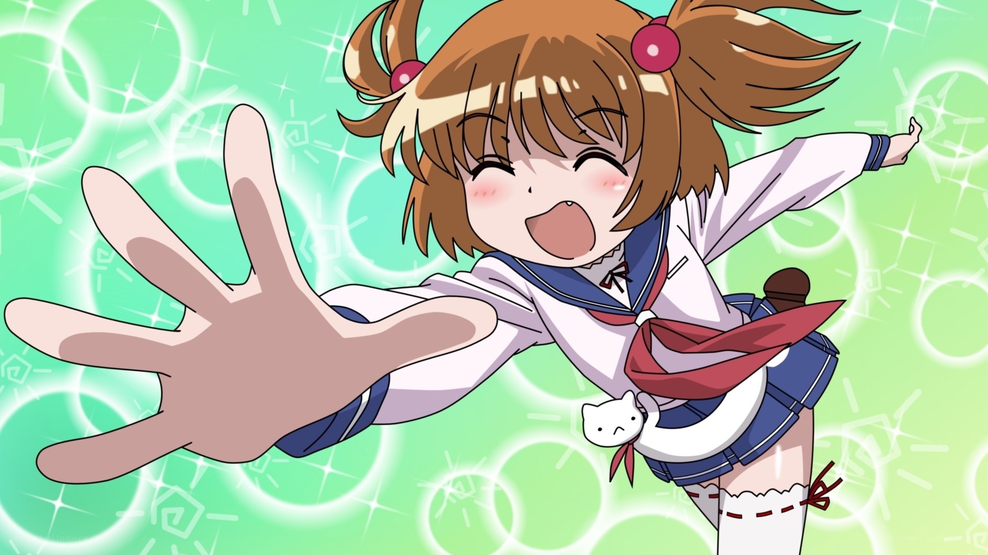 anime girl reaching out