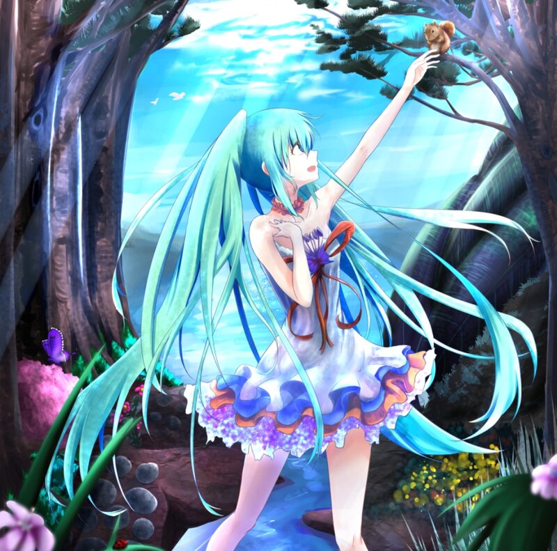 Anime Girl Reaching Up