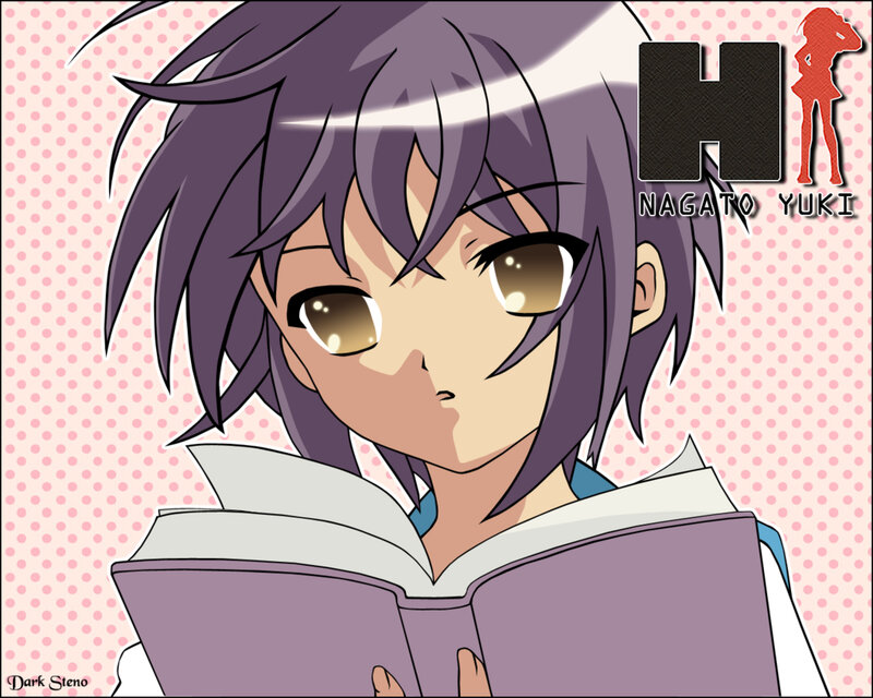 anime girl reading a book