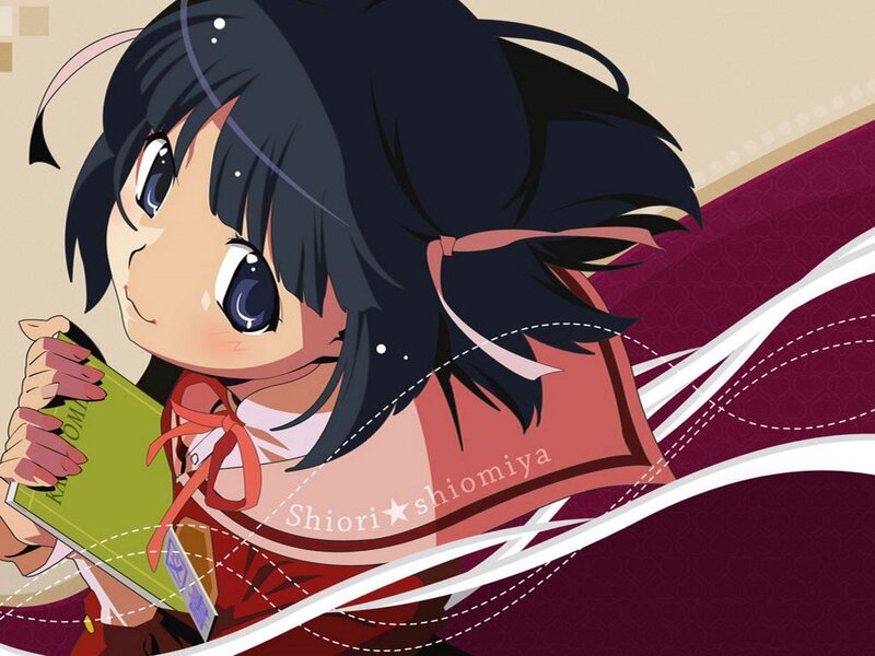 anime girl reading book