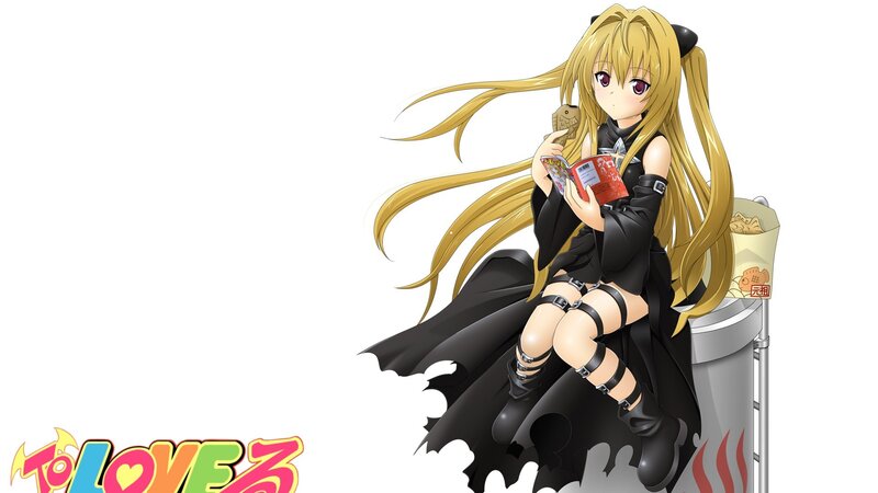 Anime girl reading book