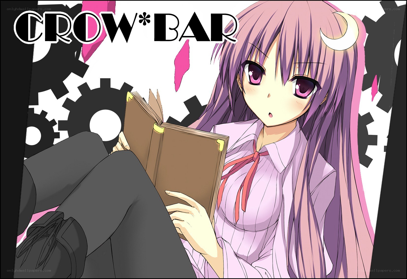 anime girl reading book