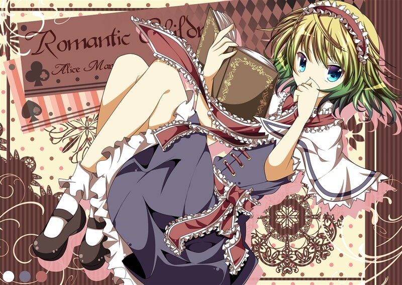 anime girl reading book