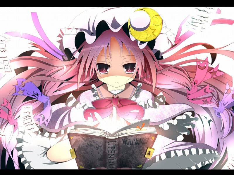 anime girl reading book