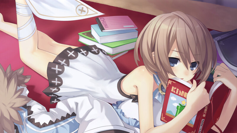 anime girl reading book