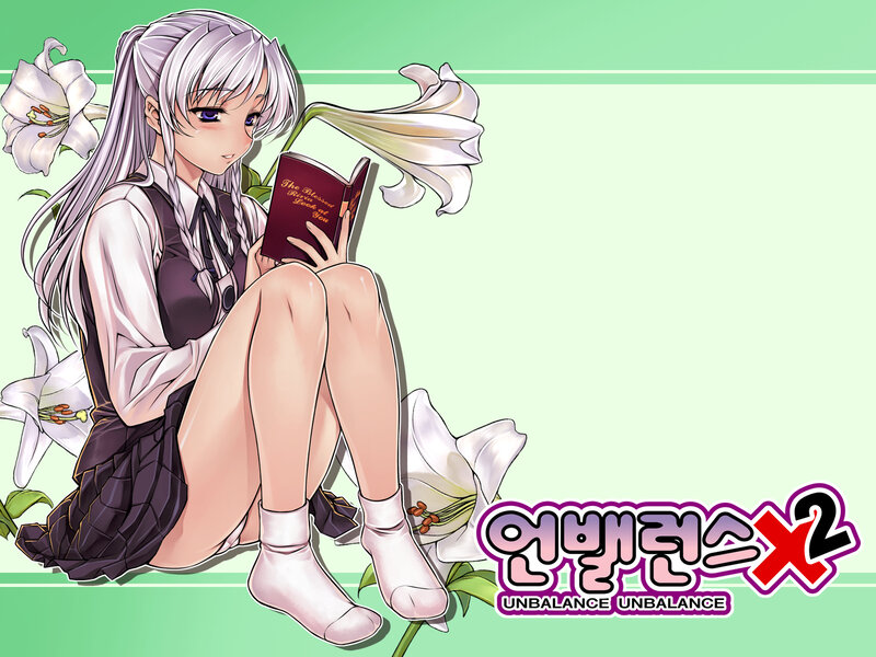 anime girl reading book