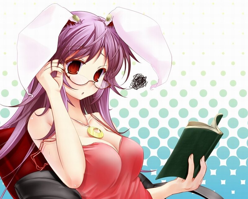 anime girl reading book