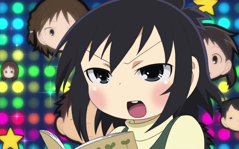 Anime Girl Reading Book — Black, Energetic