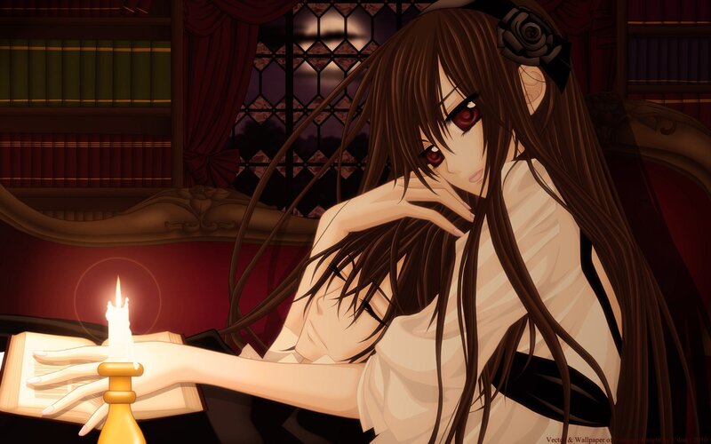 Anime Girl Reading Book — Brown, Dramatic