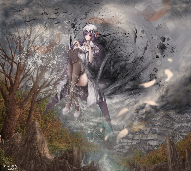 Anime Girl Reading Book — Gray, Dramatic
