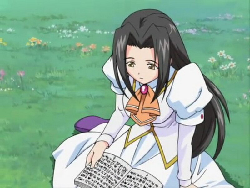 Anime Girl Reading Book — Green