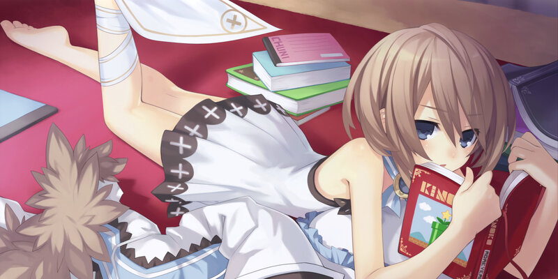 Anime Girl Reading Book — Red