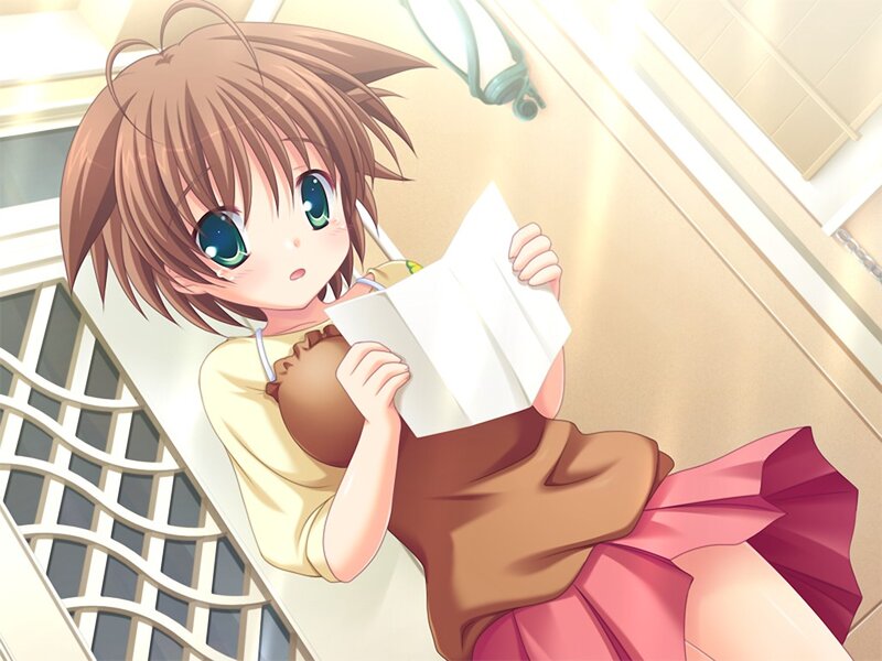Anime Girl Reading Letter — Brown