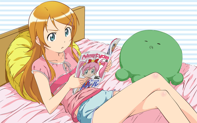 anime girl reading manga