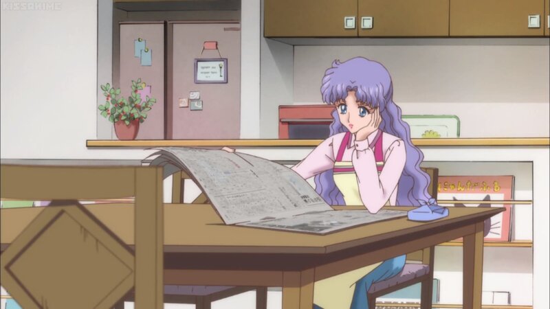 Anime Girl Reading Newspaper — Purple