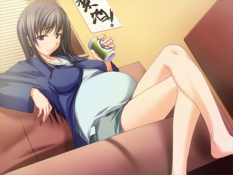 anime girl relaxing on couch