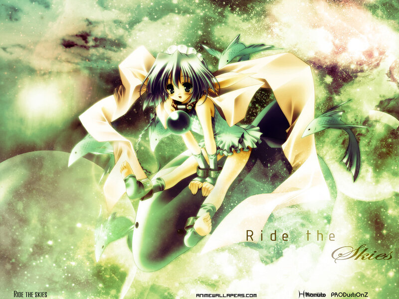 Anime girl riding a fish
