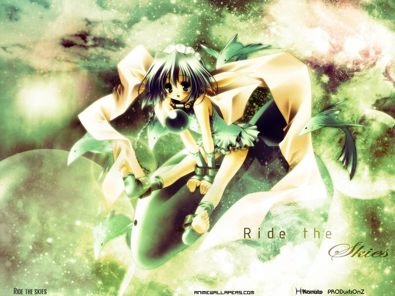 Anime girl riding a fish
