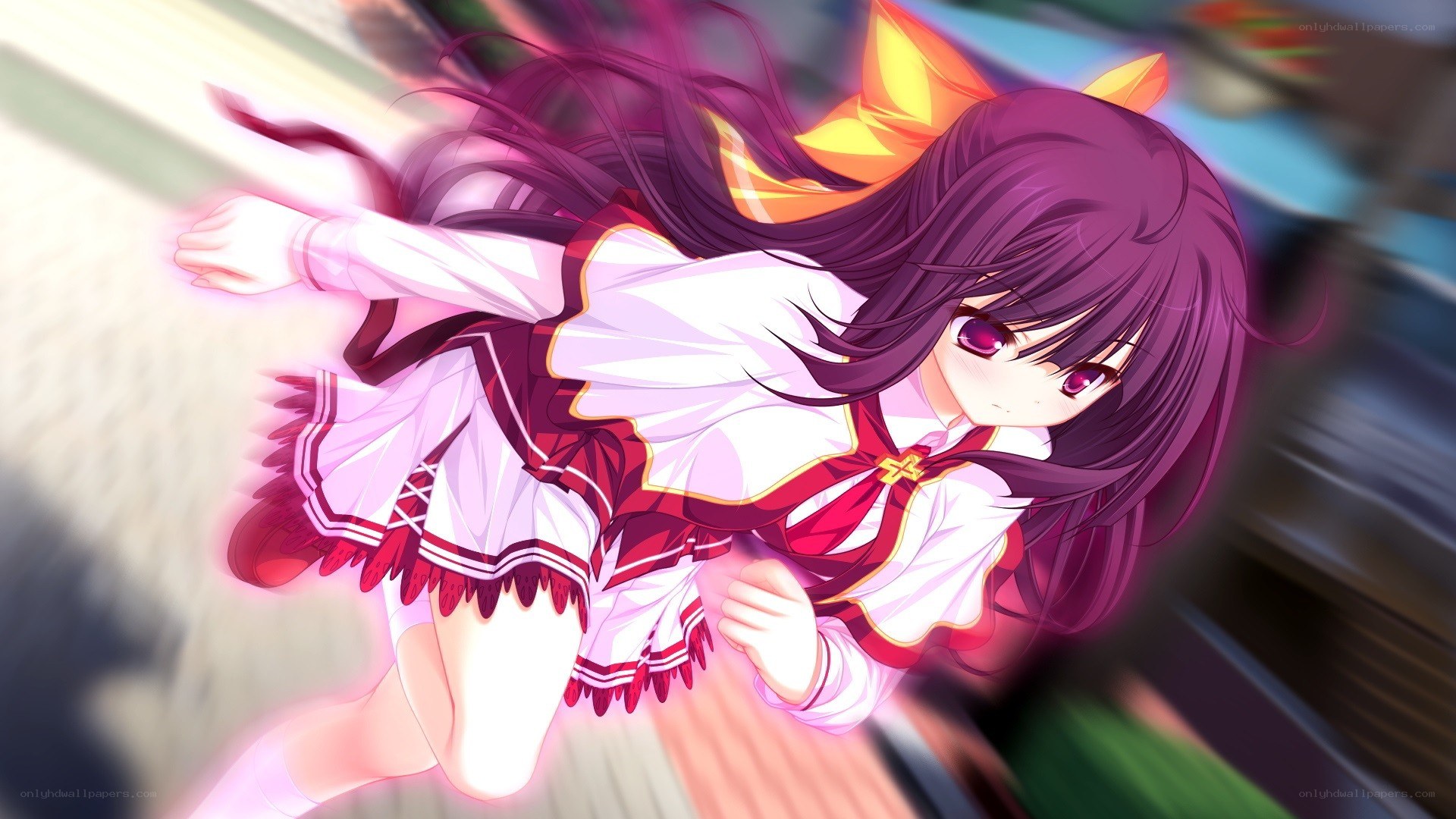 anime girl running
