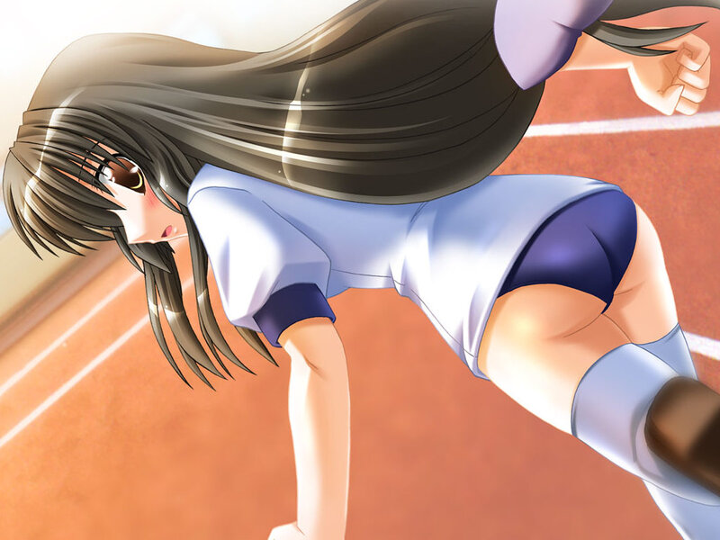 Anime Girl Running — Brown, Active