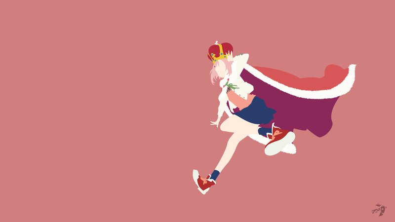 Anime Girl Running — Pink, Dynamic