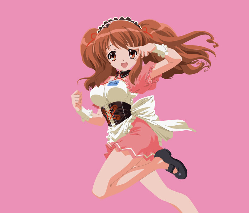 Anime Girl Running — Pink, Energetic