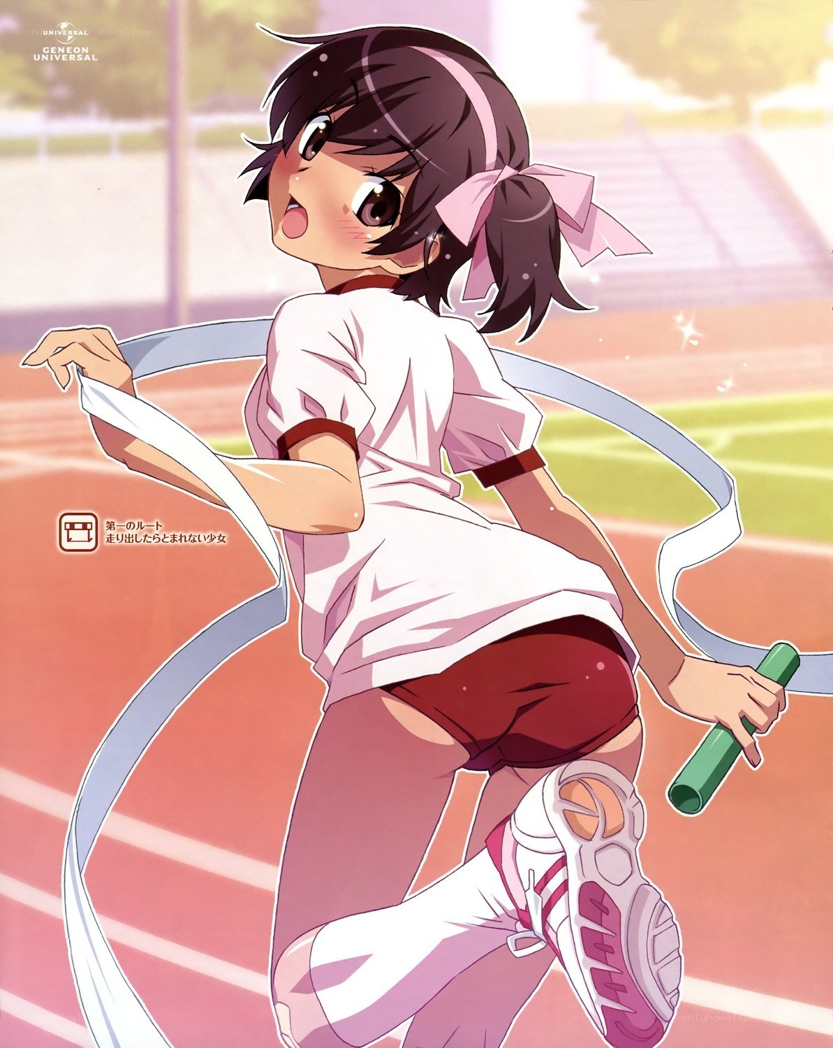 anime girl running track
