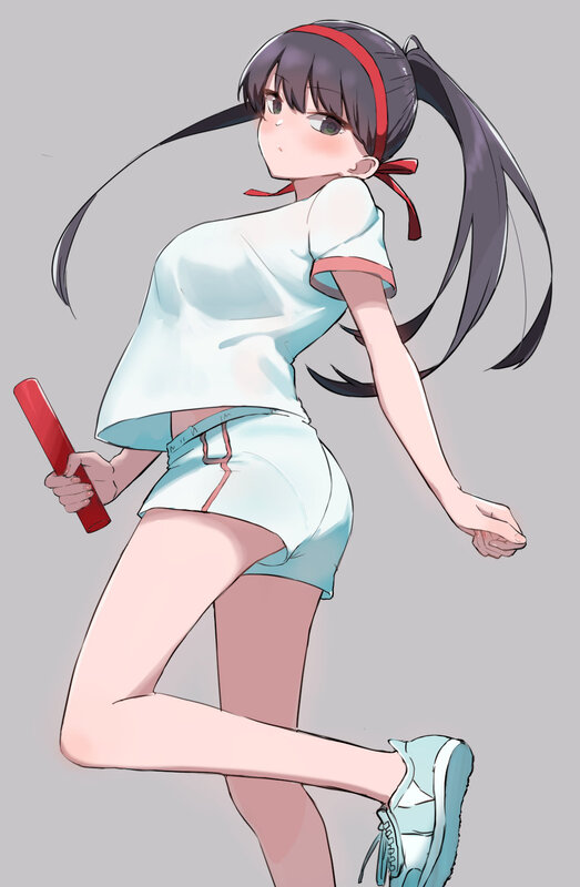 Anime Girl Running — White, Active