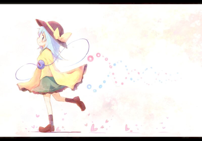 Anime Girl Running — Yellow, Playful
