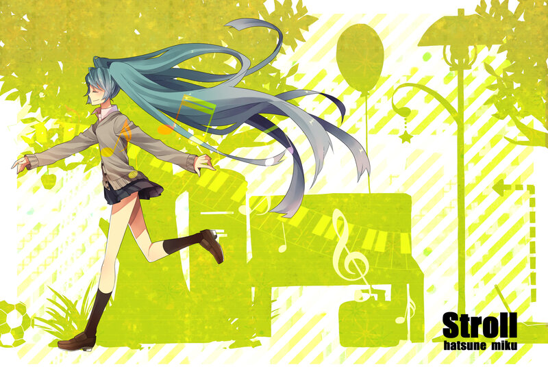Anime Girl Running — Yellow