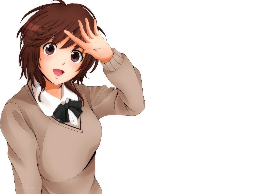 anime girl saluting