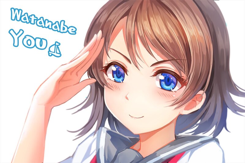 Anime Girl Saluting — Brown