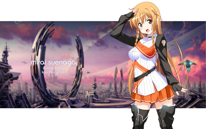 Anime Girl Saluting — Orange